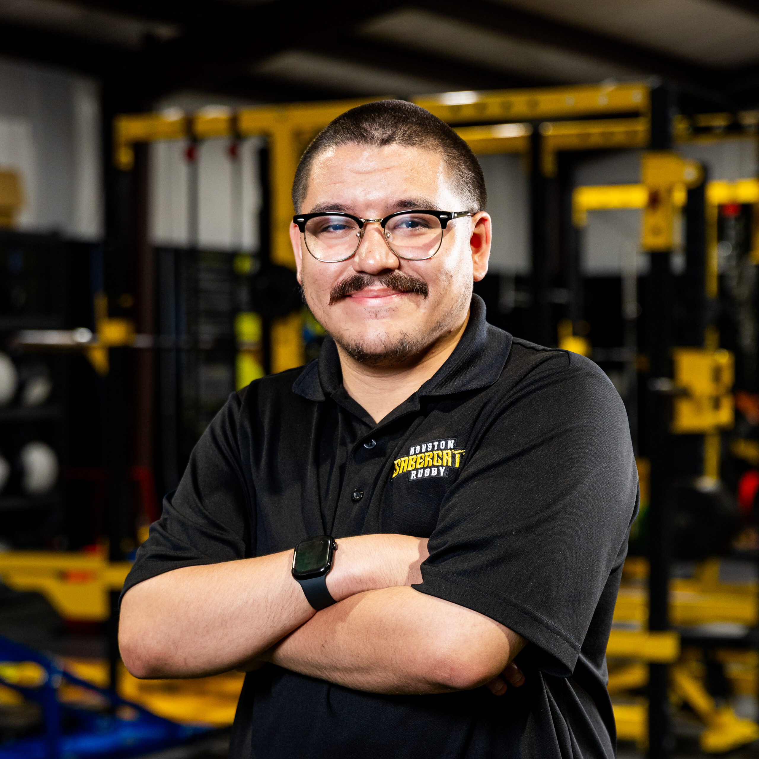 Houston SaberCats Staff headshots on 03/19/25 in the team weight room.